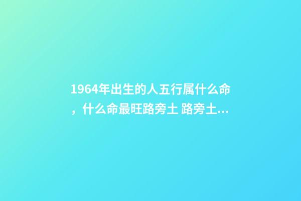 1964年出生的人五行属什么命，什么命最旺路旁土 路旁土命和什么命最配-第1张-观点-玄机派